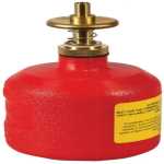 Safety cans store & dispense flammable liquids.